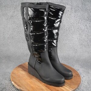 Women's INC Hiliah Puffy Pull On Wedge Knee-High Winter Boots‎ Size 6.5 M